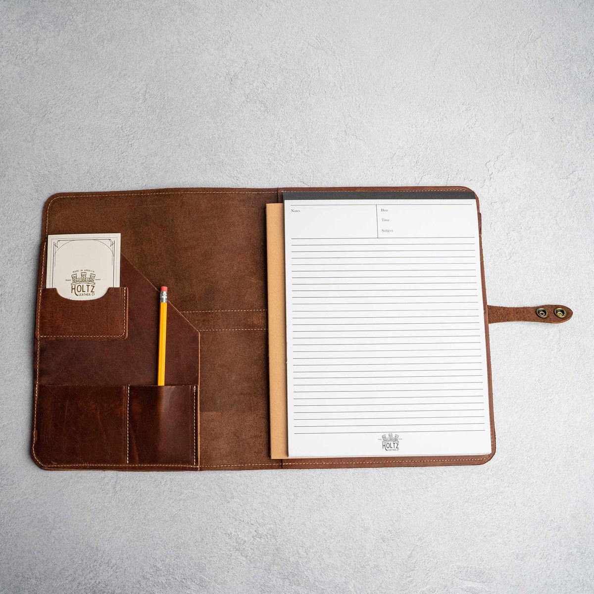 Your Logo + Our Leather - The Vanderbilt 2.0 Fine Leather Portfolio Padfolio - Custom Logo + Corporate Gifting