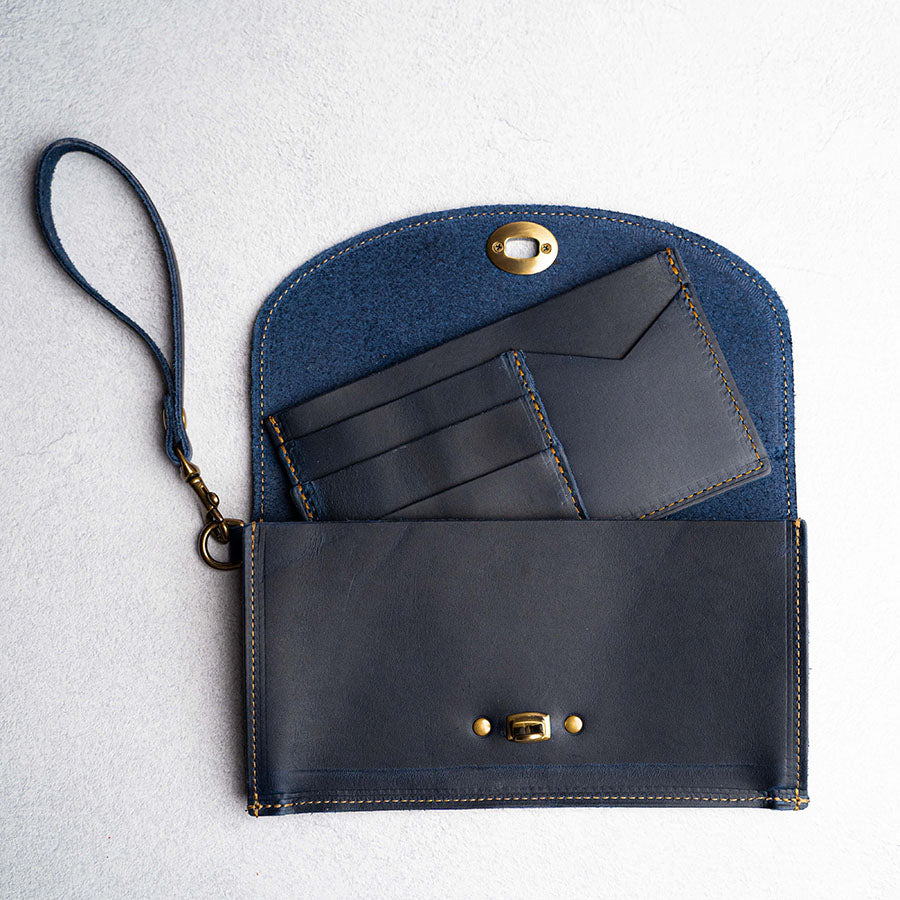 The Betty Jean Women’s Fine Leather Envelope Clutch Pocketbook Wallet With Optional Insert