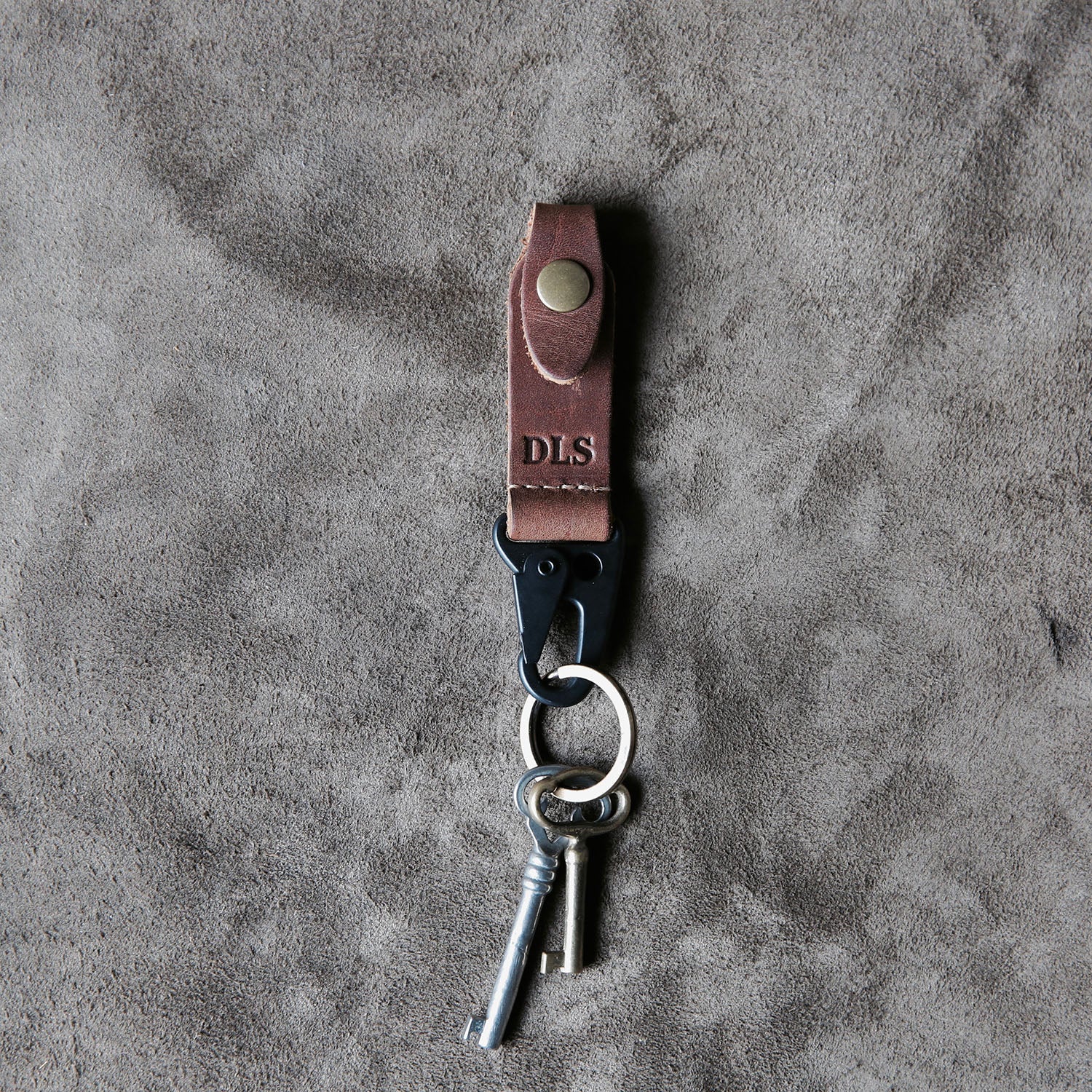 Personalized Leather Keychain Key Chain Ring - The Henry - Holtz Leather