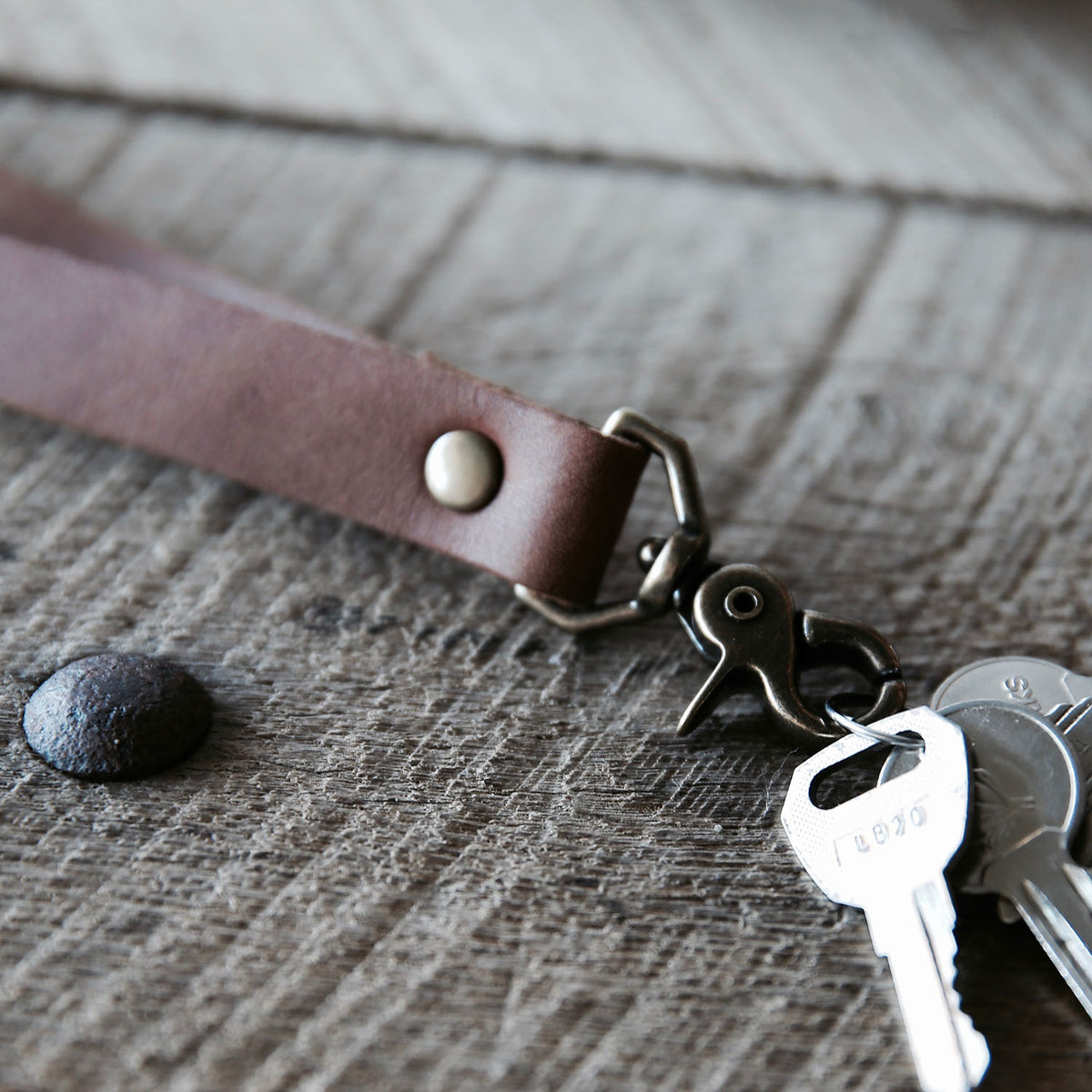 The Producer – Personalized Fine Leather Lanyard – With Swivel Clip