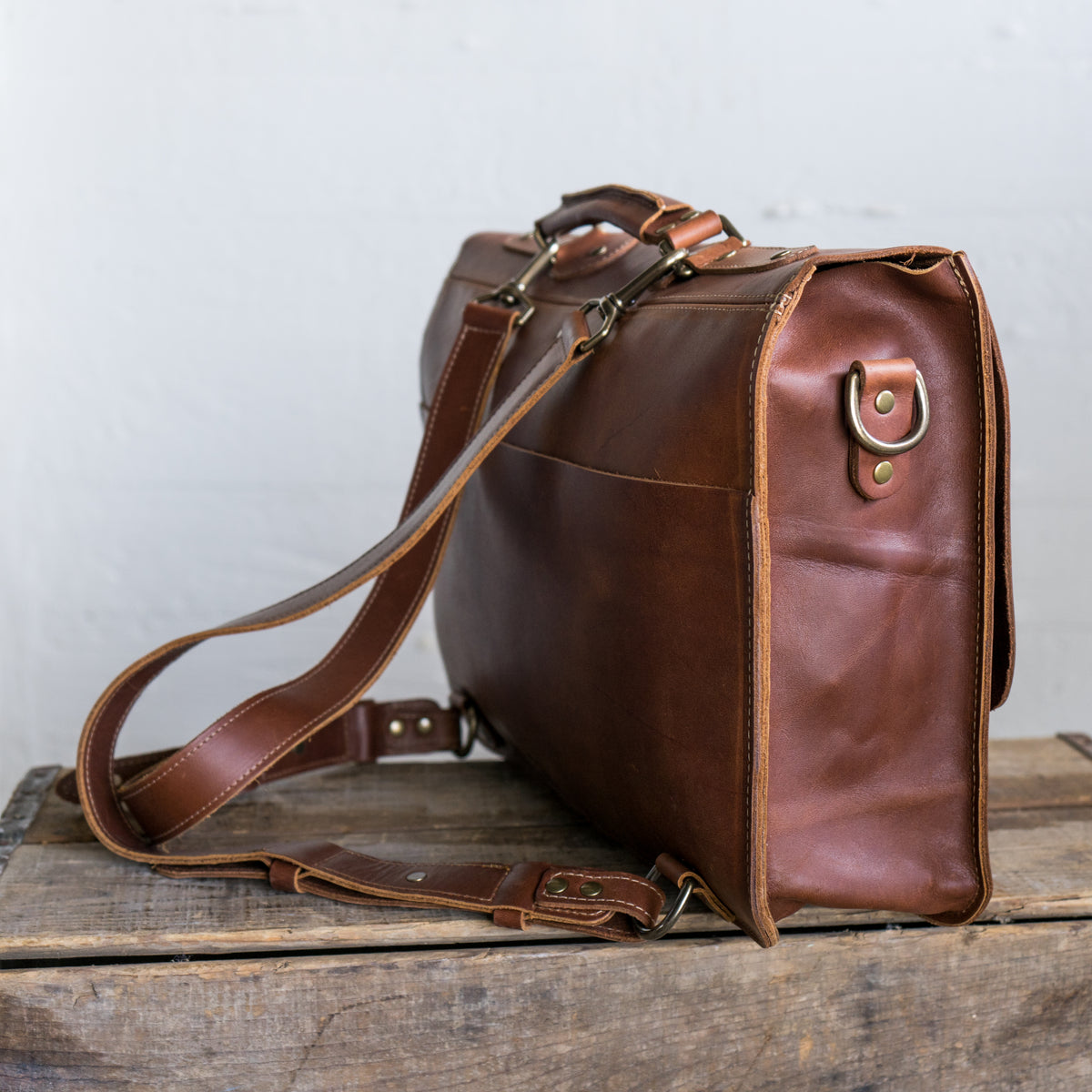 Rustic Leather Messenger Bag