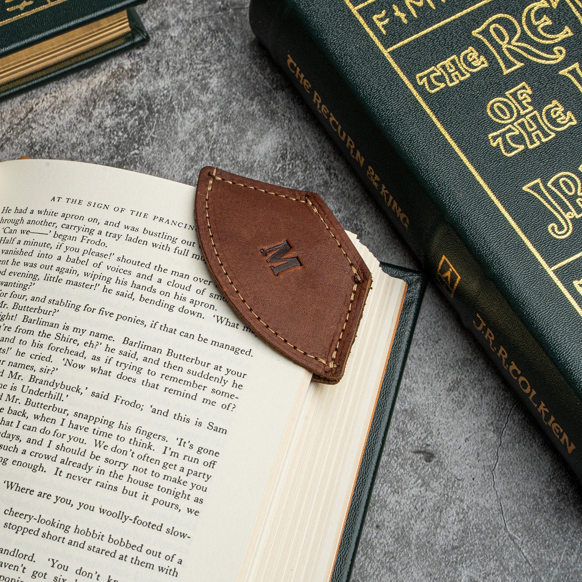 The Inkling Personalized Fine Leather Corner Bookmark