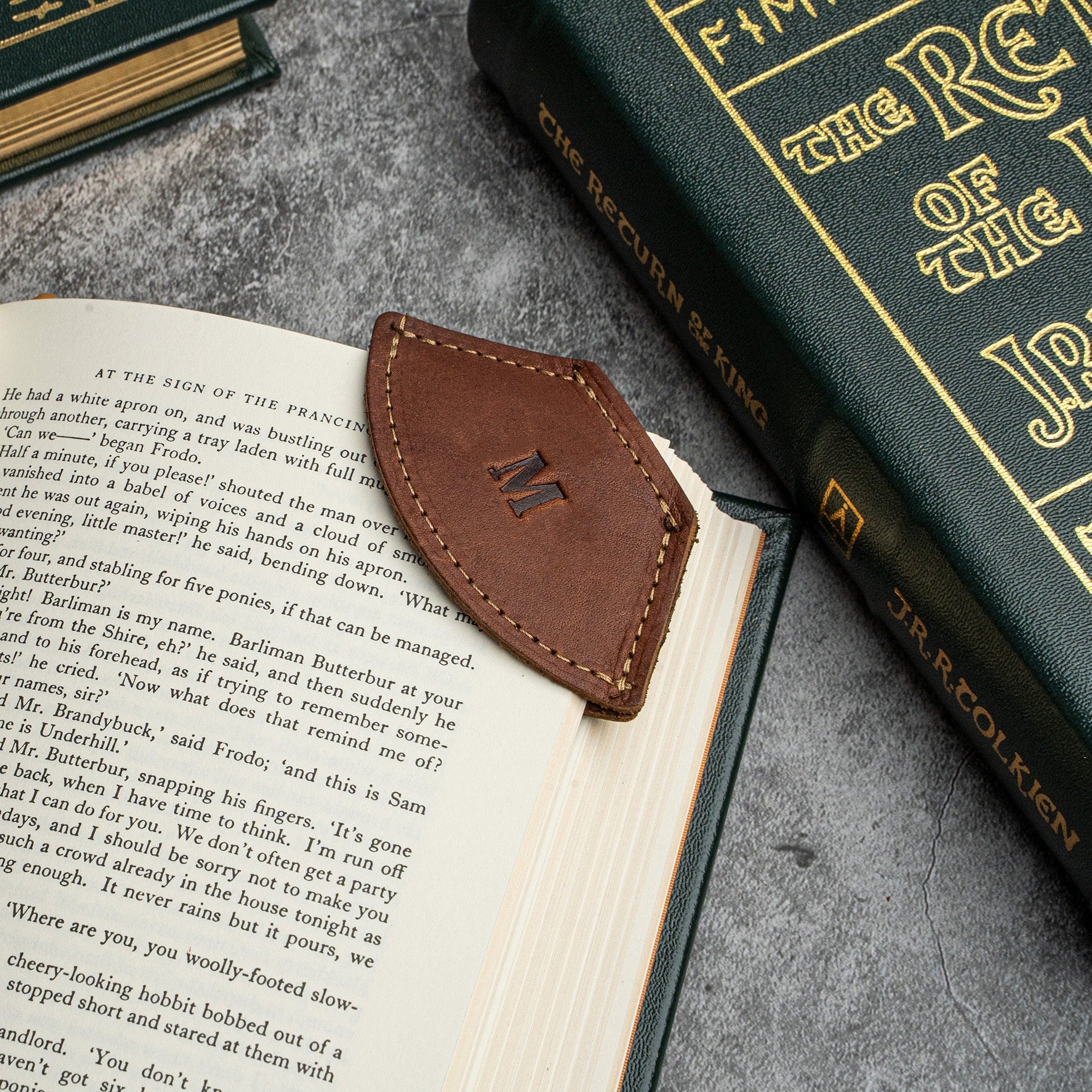 Set of 3 Personalized Leather Bookmarks Book Marks - Holtz Leather