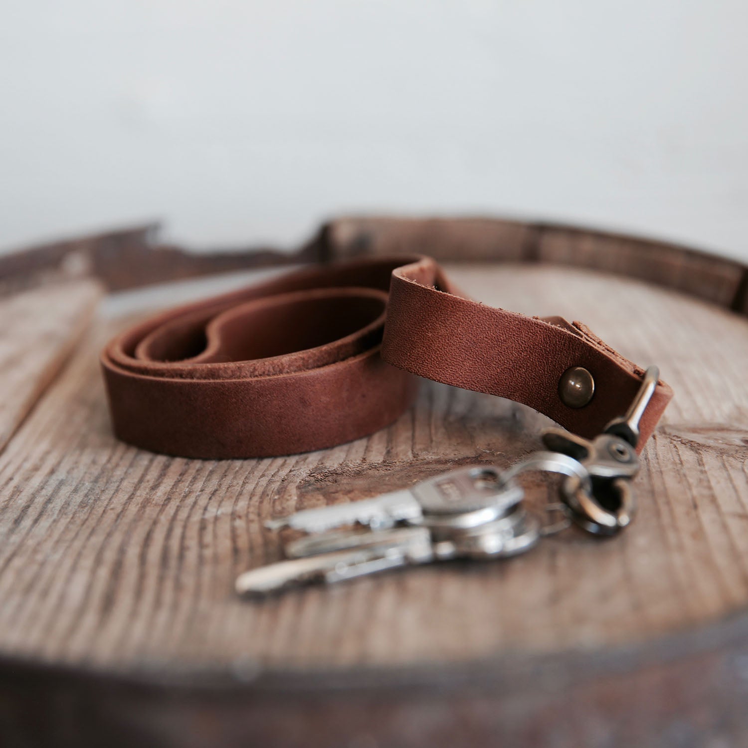 Personalized Leather Keychain Key Chain Ring - The Henry, Blackat Holtz Leather
