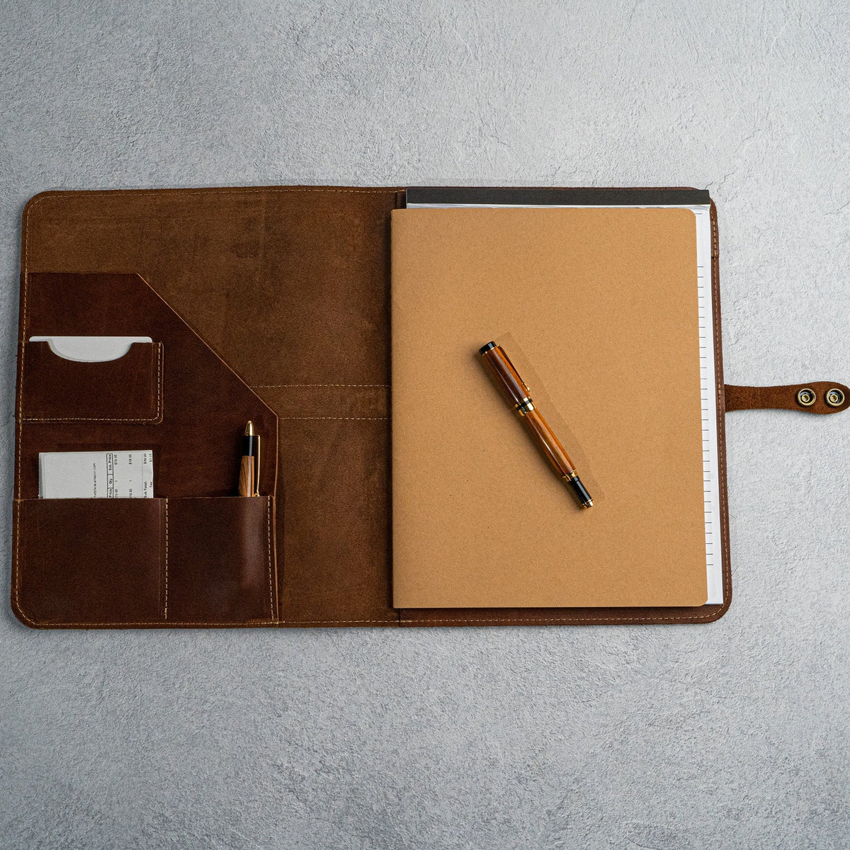 The Vanderbilt 2.0 Fine Leather Portfolio Padfolio - Fits iPad - Now with two Journals &amp; Updated Features