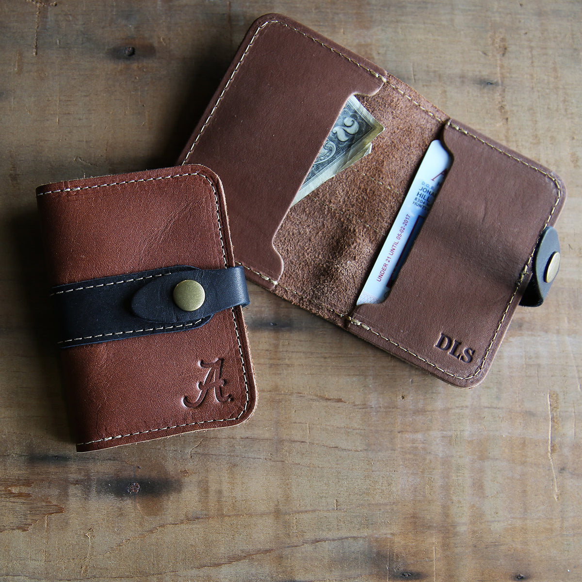 The Officially Licensed Alabama Doolittle Fine Leather Snap Closure Wallet BiFold