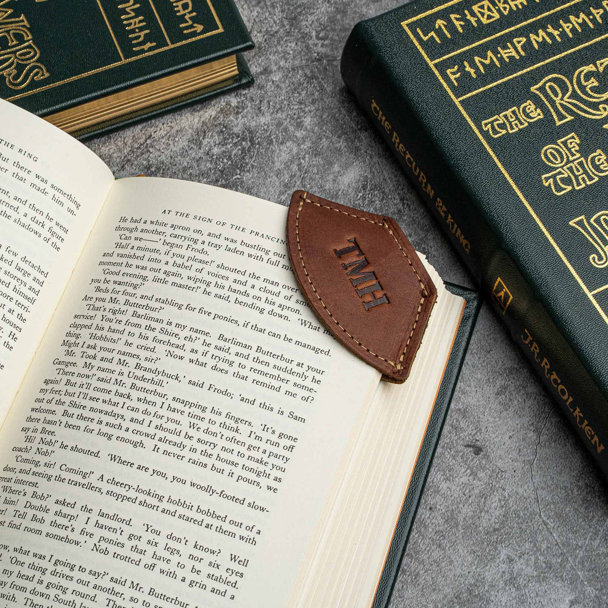 Your Logo + Our Leather - The Inkling Personalized Fine Leather Corner Bookmark - Custom Logo and Corporate Gifting