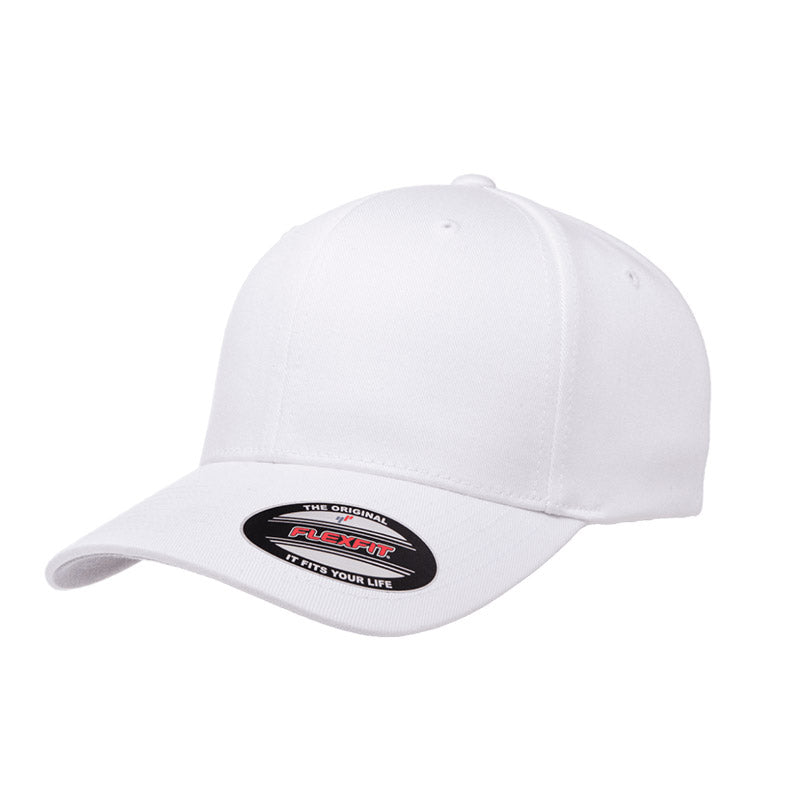 FlexFit 6277 Custom Leather Patch Structured Baseball Hat with YOUR LOGO
