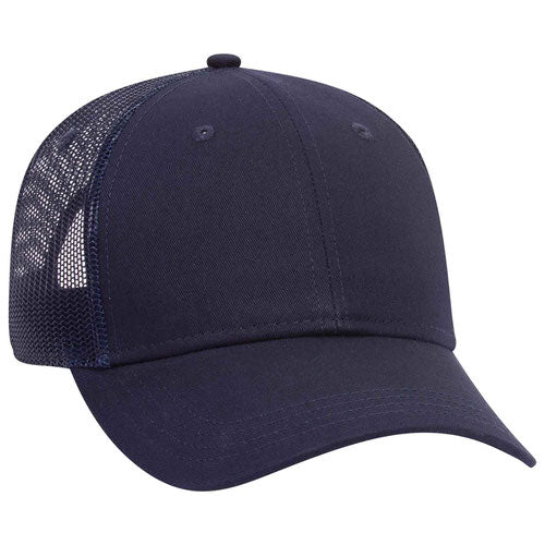 OTTO Youth Baseball Cap with Mesh Back Panel - Custom Leather Patch Kids Hat