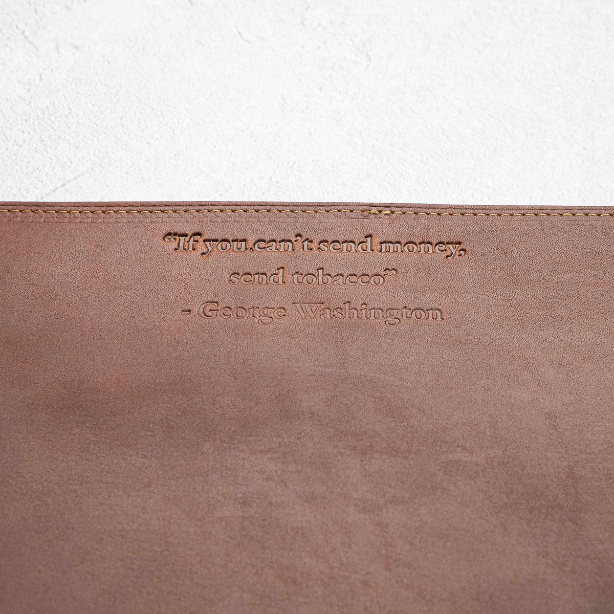 The “Professor” Personalized Fine Leather Pipe Smoking Mat &amp; Pipe Boat Holder