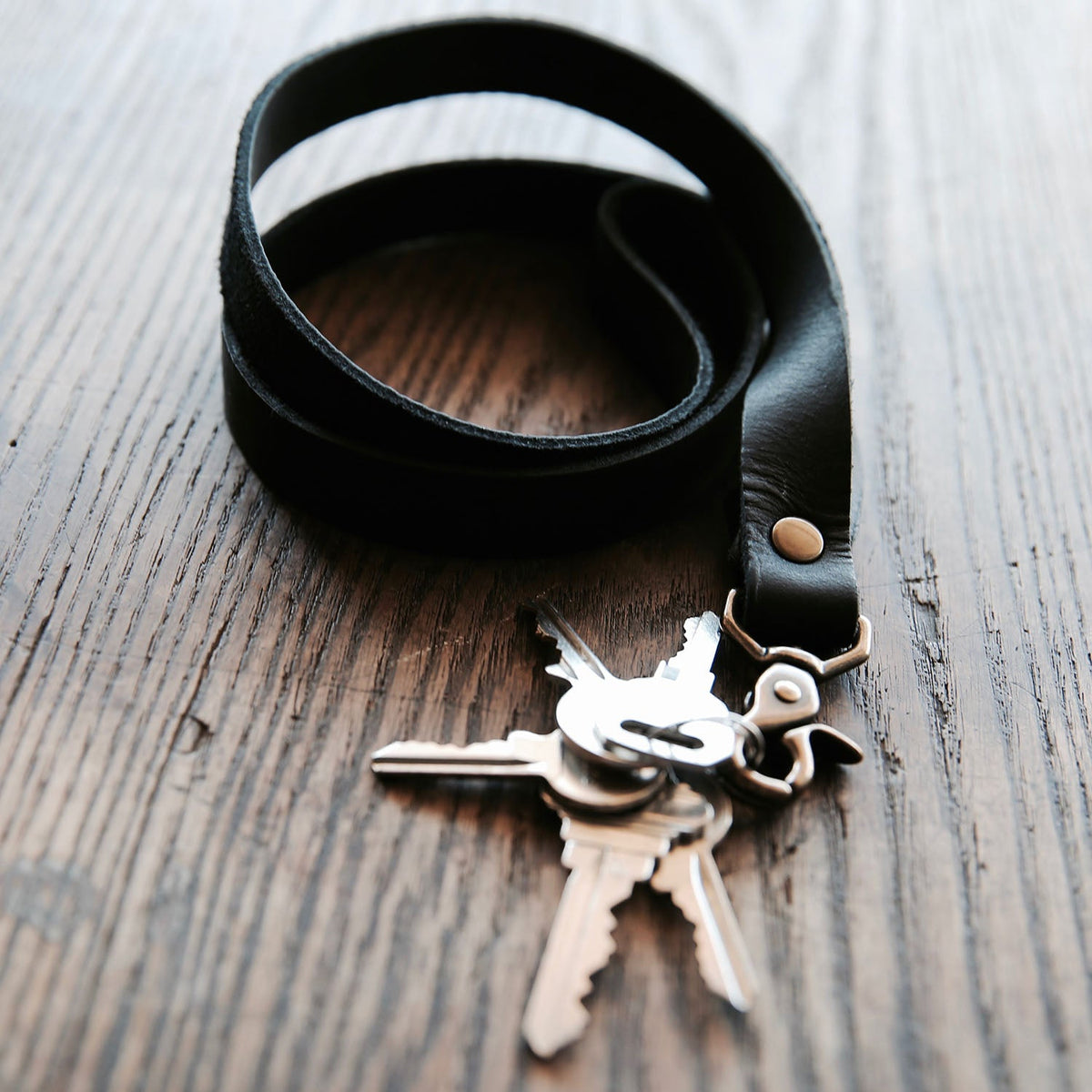Custom Personalized Leather Keychain Loop