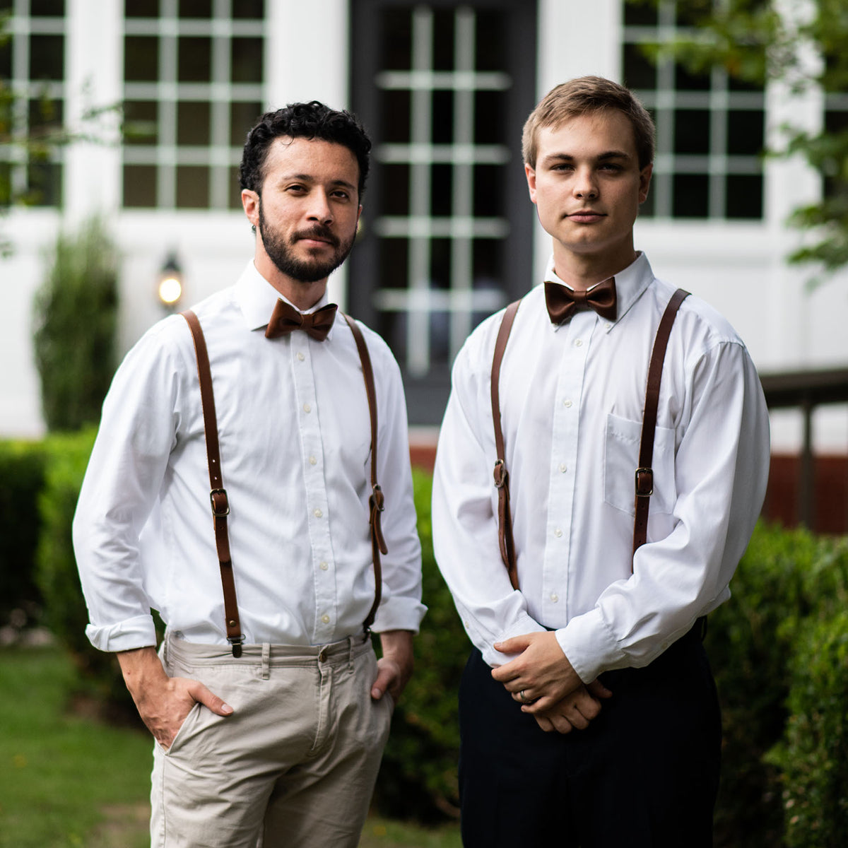 The Mr. Baker Fine Leather Bow Tie Bowtie