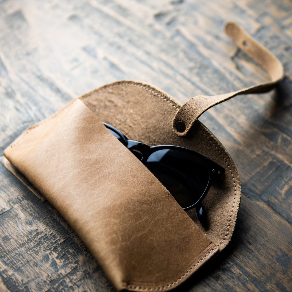 The Aviator Personalized Fine Leather Sunglass Case