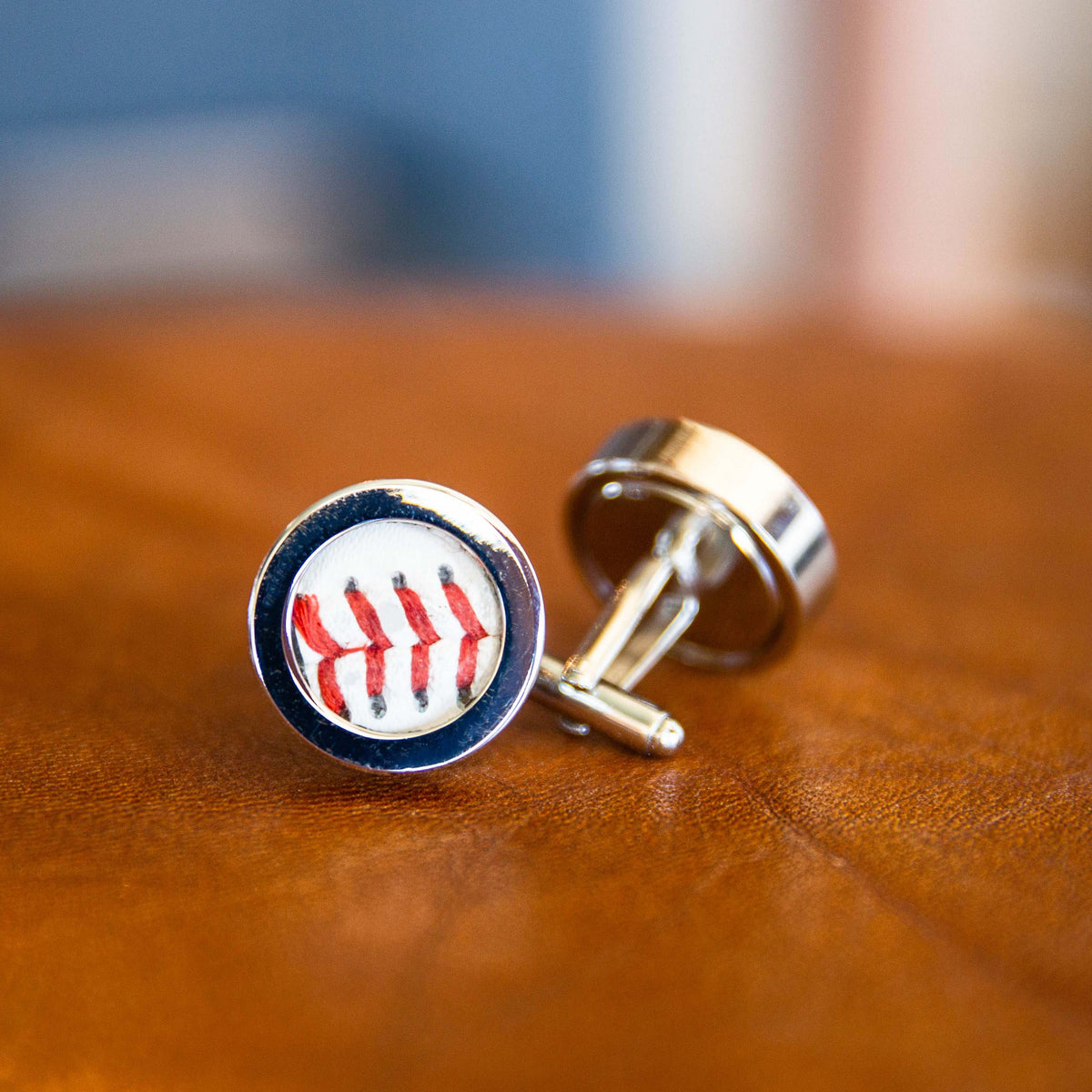 The No. 714 Game Used Baseball Cufflinks Cuff Links