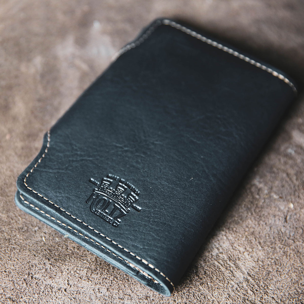 Your Logo + Our Leather - The Logbook Fine Leather Field Notes Moleskine Wallet Pocketbook Cover - Custom Logo and Corporate Gifitng