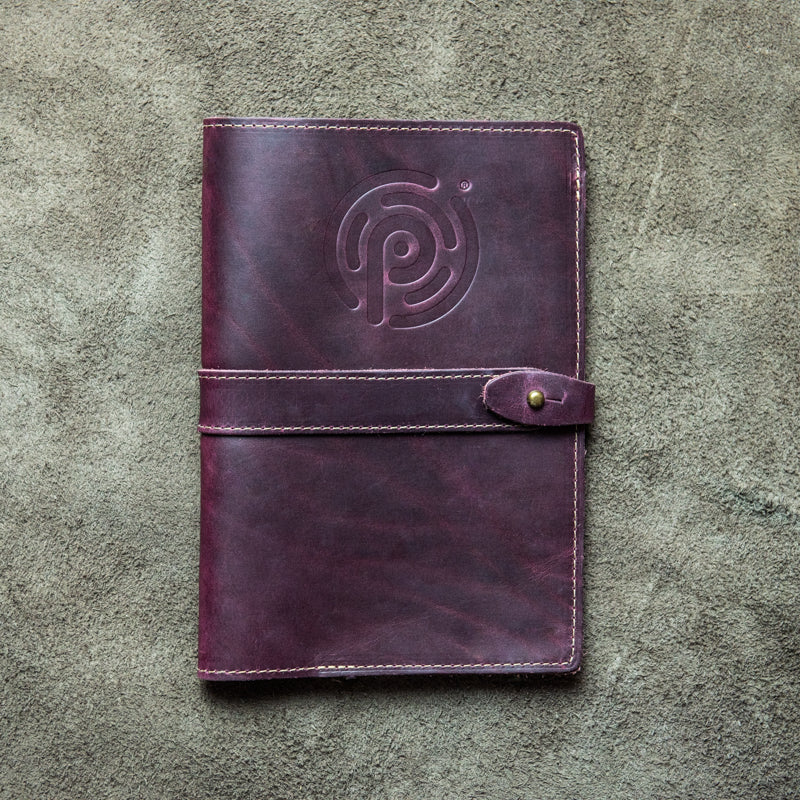 Your Logo + Our Leather - The Inventor Fine Leather A5 Moleskine Journal Diary - Custom Logo and Corporate Gifting