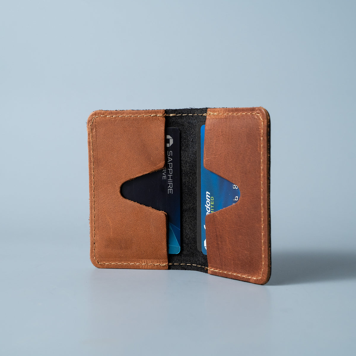 The Vincent Fine Leather Business Card Holder Wallet BiFold