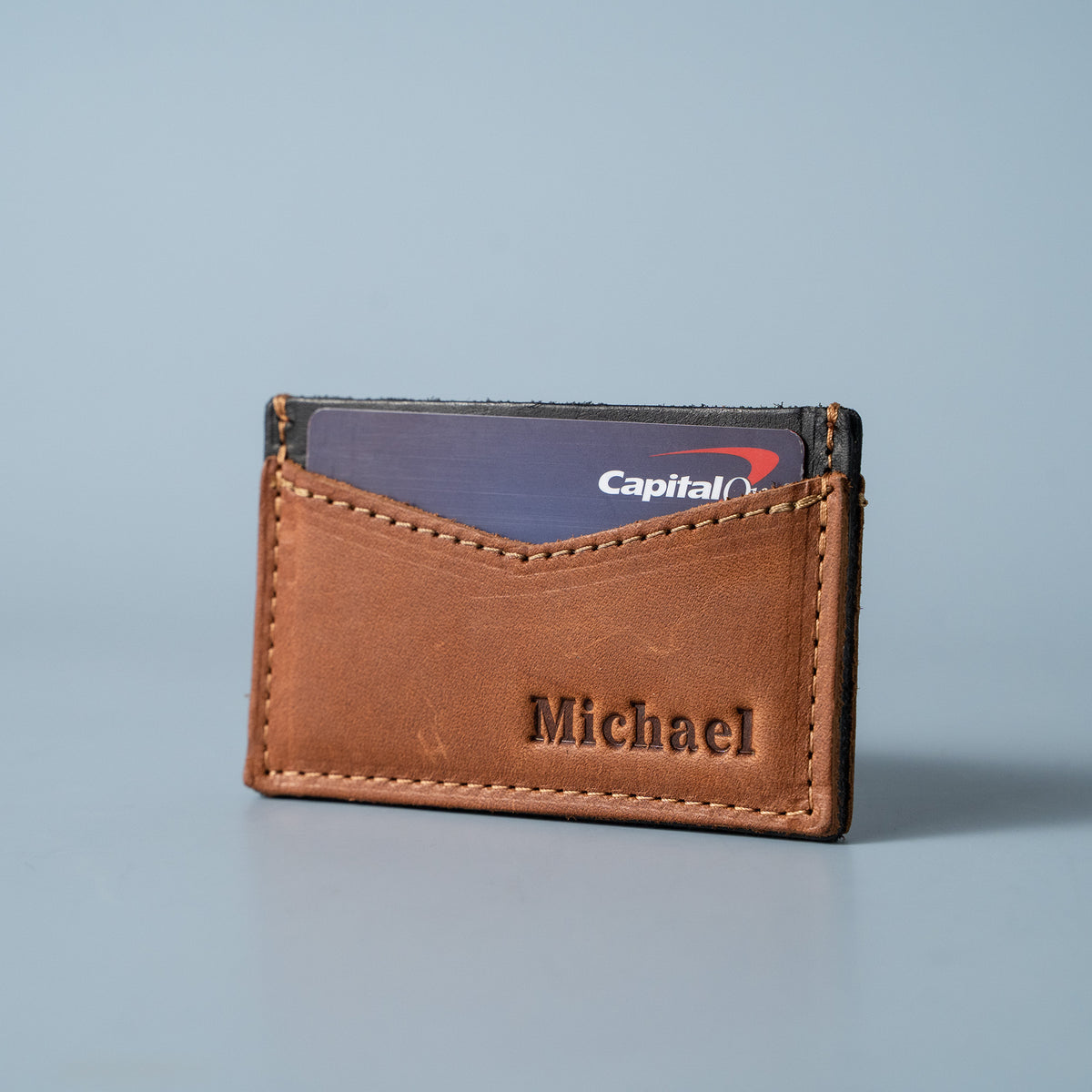 The Vernon Fine Leather Front Pocket Card Holder Wallet