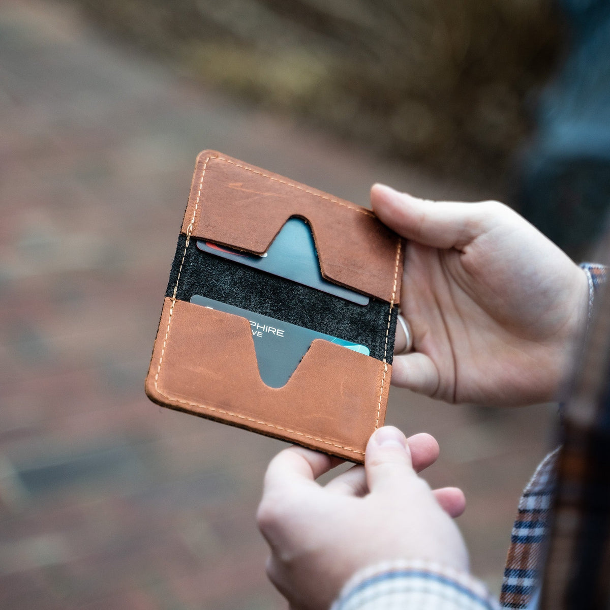The Vincent Fine Leather Business Card Holder Wallet BiFold