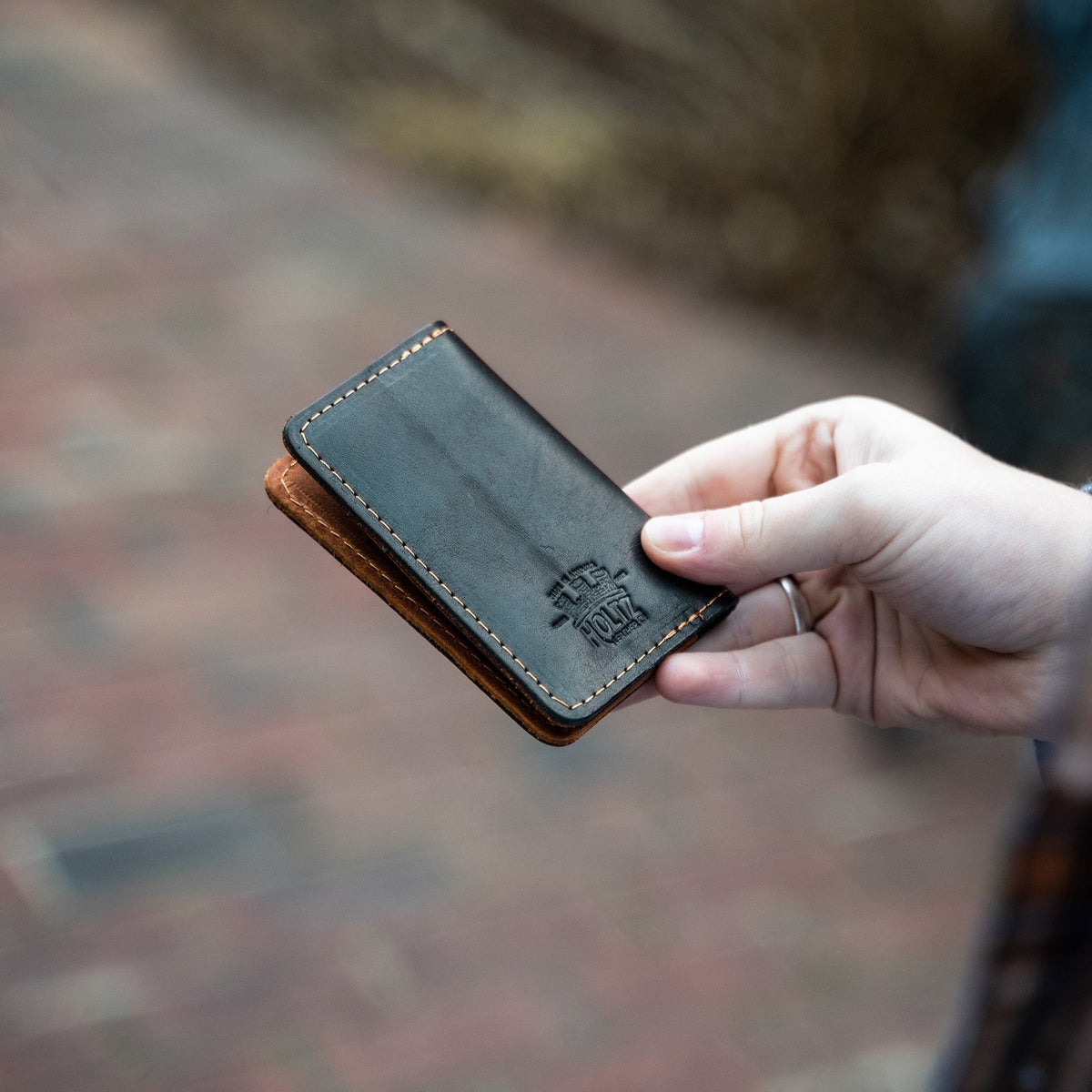 The Vincent Fine Leather Business Card Holder Wallet BiFold