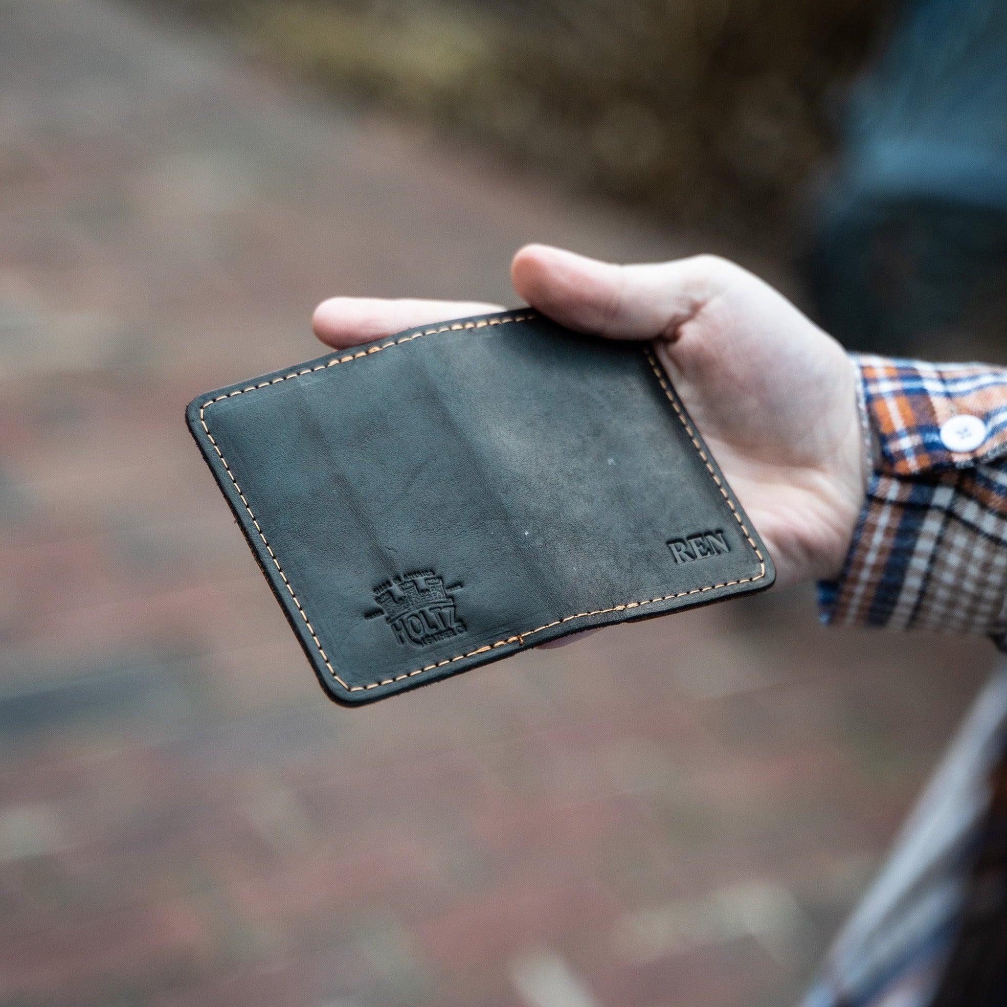 Leather bifold wallet