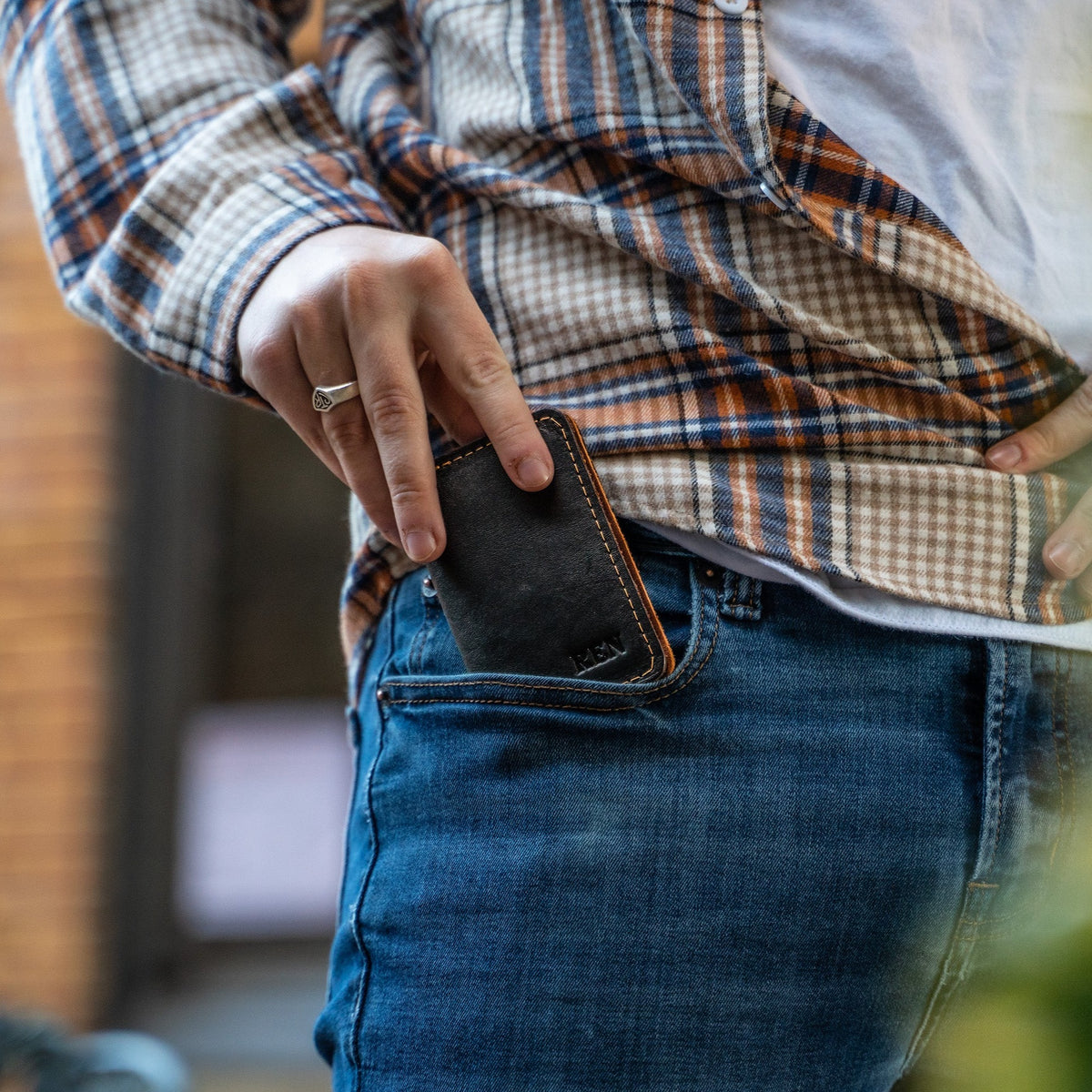 The Vincent Fine Leather Business Card Holder Wallet BiFold