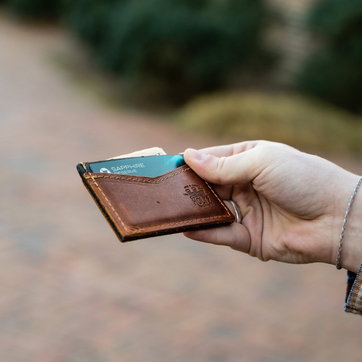 The Vernon Fine Leather Front Pocket Card Holder Wallet
