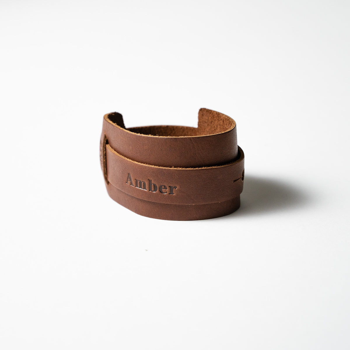 The Dock Personalized Fine Leather Cuff Bracelet