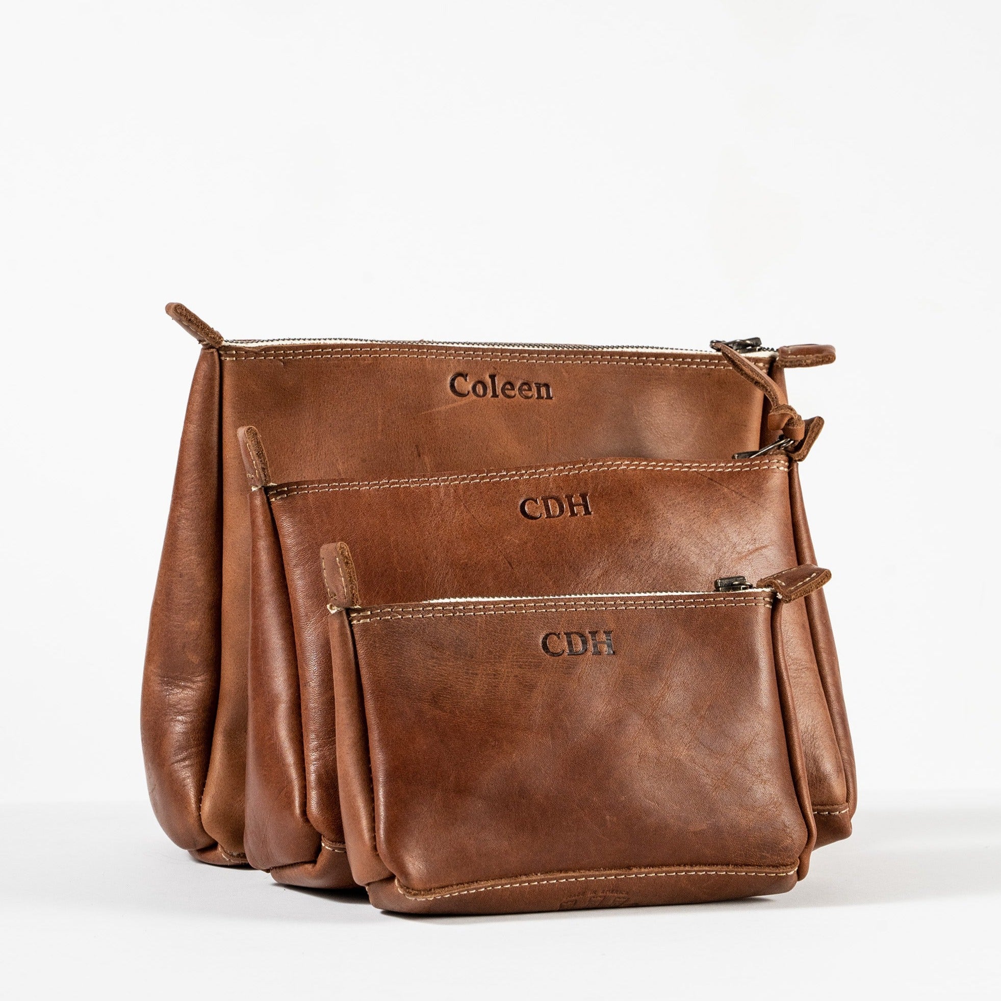 The Audrey Fine Leather Makeup Bag