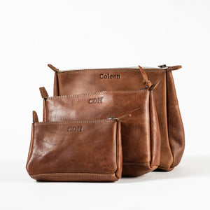 The Audrey Fine Leather Makeup Bag Holtz Leather