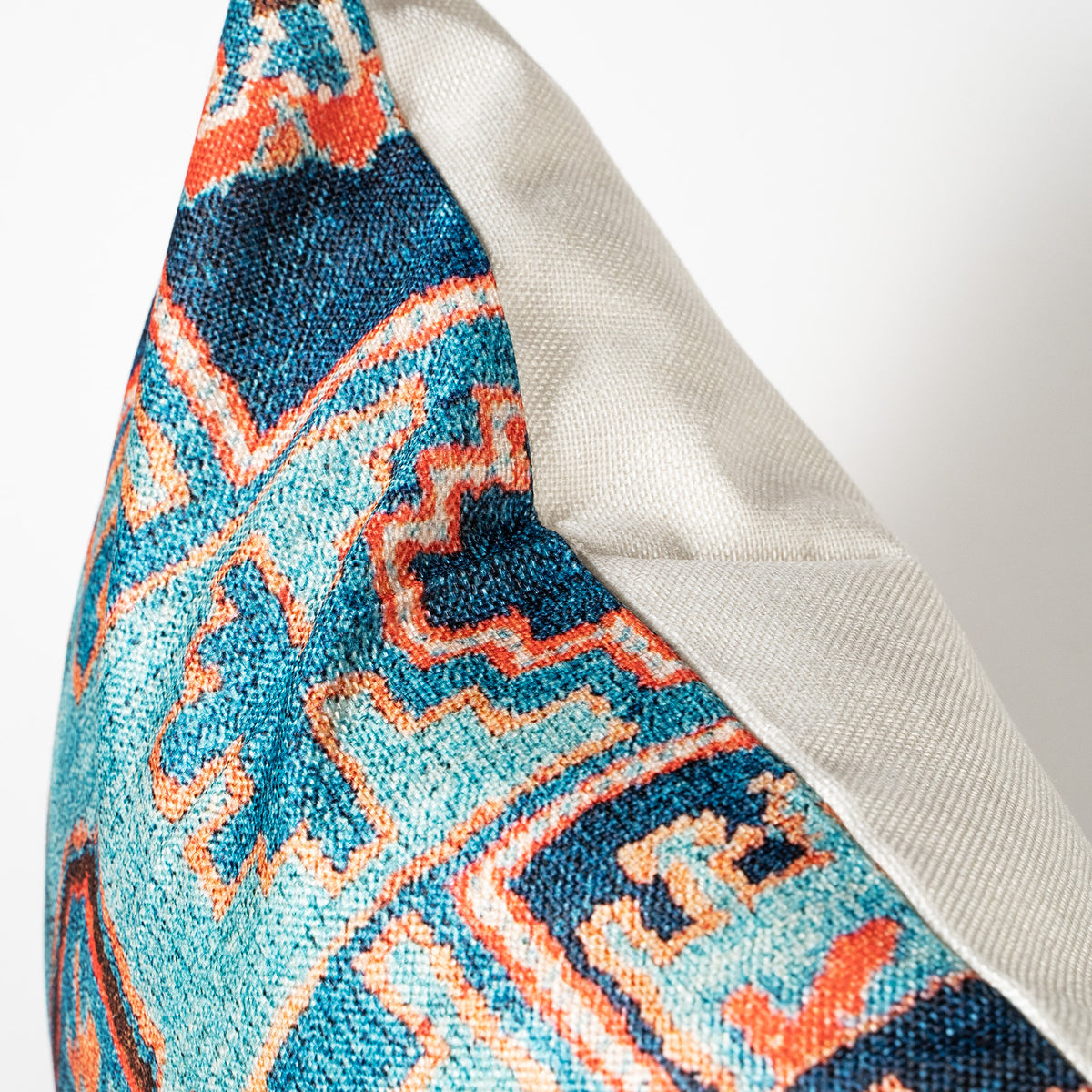 Bohemian Style Pillow -  Karabakh Antique South Caucasus Azerbaijan Persian Rug Print Linen Case
