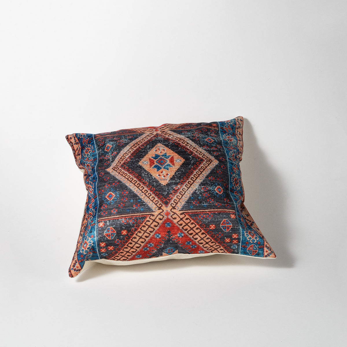 Bohemian Style Pillow -  Oriental Heritage Farmhouse Moroccan Persian Rug Print Linen Case