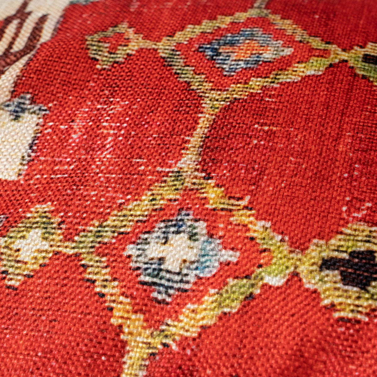 Bohemian Style Pillow - Burdur Antique South West Anatolia Turkish Kilim Persian Rug Print Linen Case