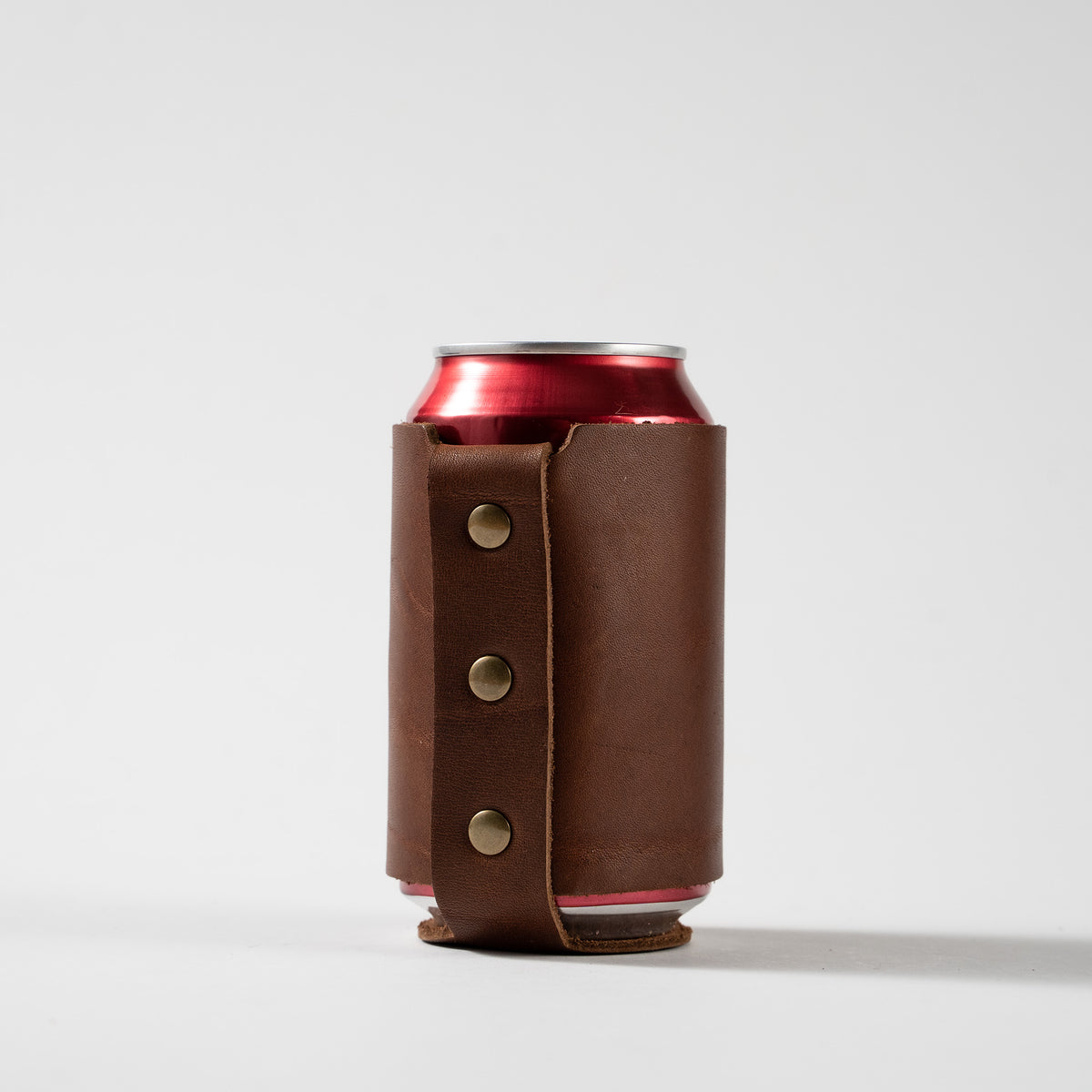 The Blitz Collegiate Can Coozie Alabama &amp; Auburn - Full-Grain Leather