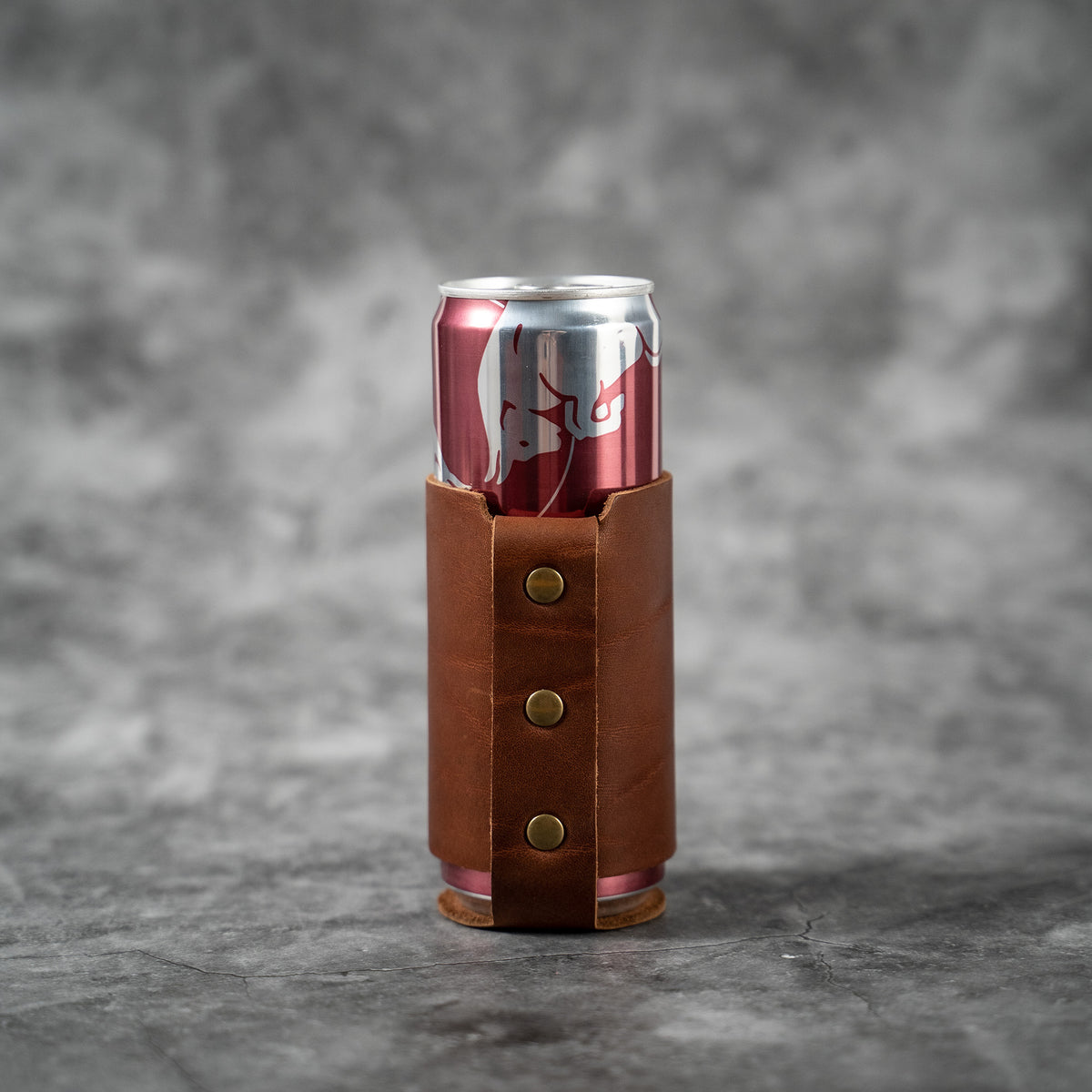 The Blitz Collegiate Can Coozie Alabama &amp; Auburn - Full-Grain Leather