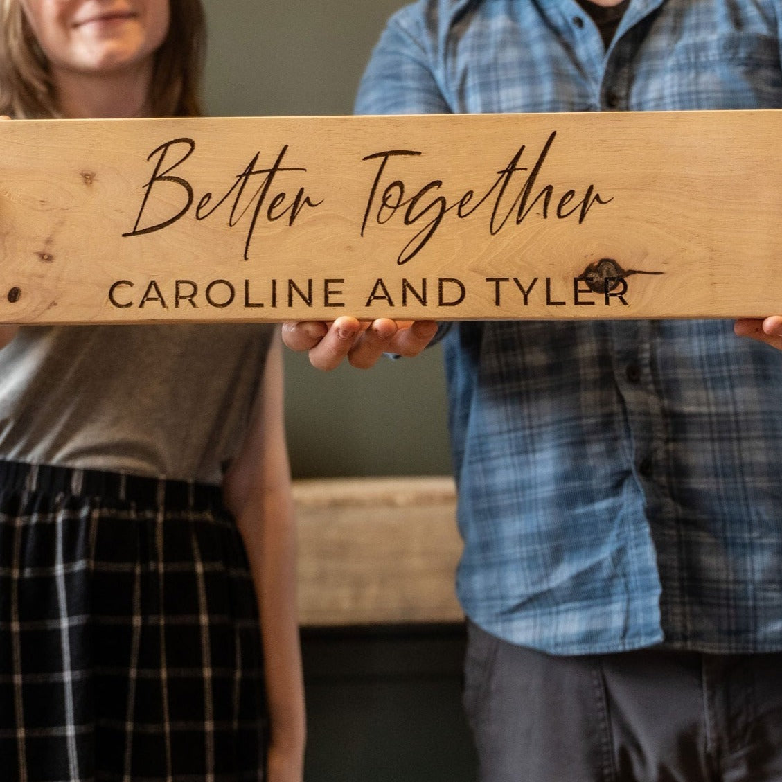 Better Together - Couples Personalized Wedding Date Sign for Home Decor