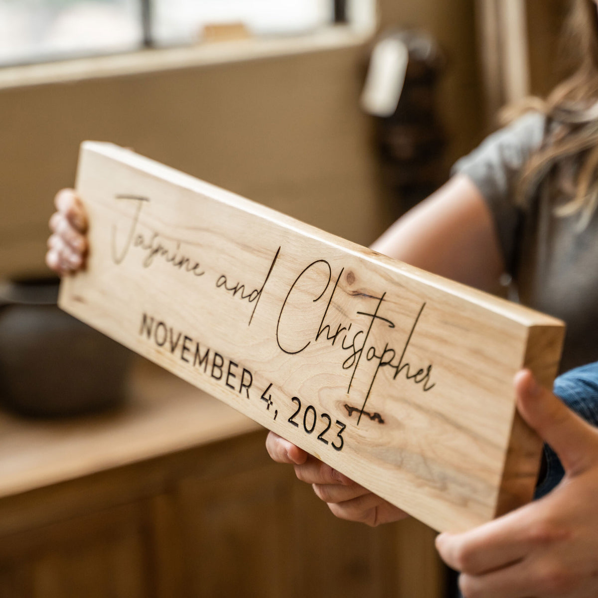 Couples Personalized Wedding Date Sign for Home Decor
