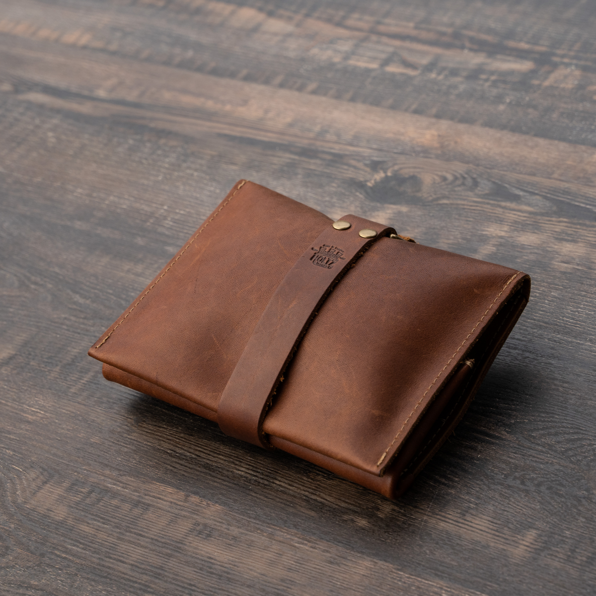 The “Dapper Jack” Personalized Fine Leather Pipe Roll Tobacco Pouch