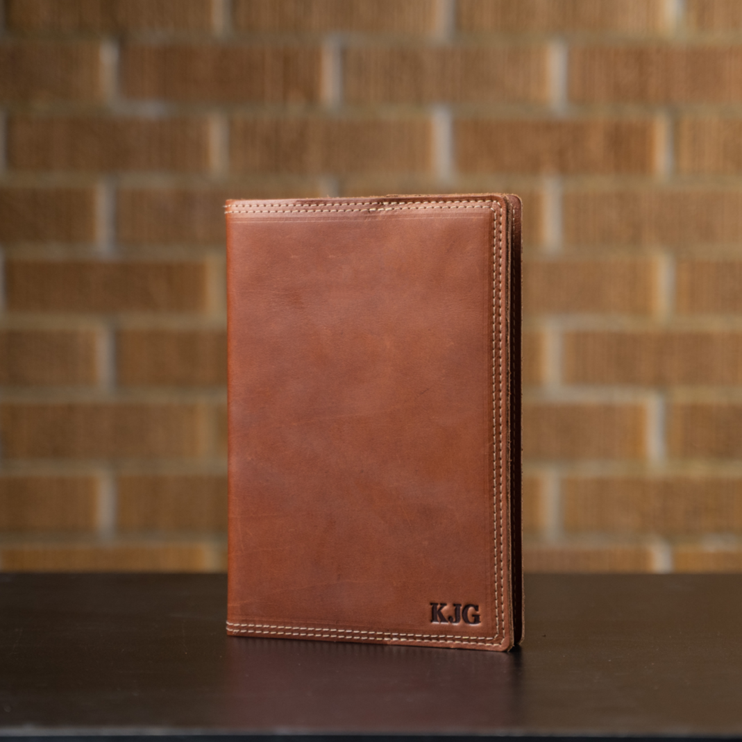 Your Logo + Our Leather - The Scholar - Personalized Leather Journal Cover - Custom Logo and Corporate Gifting