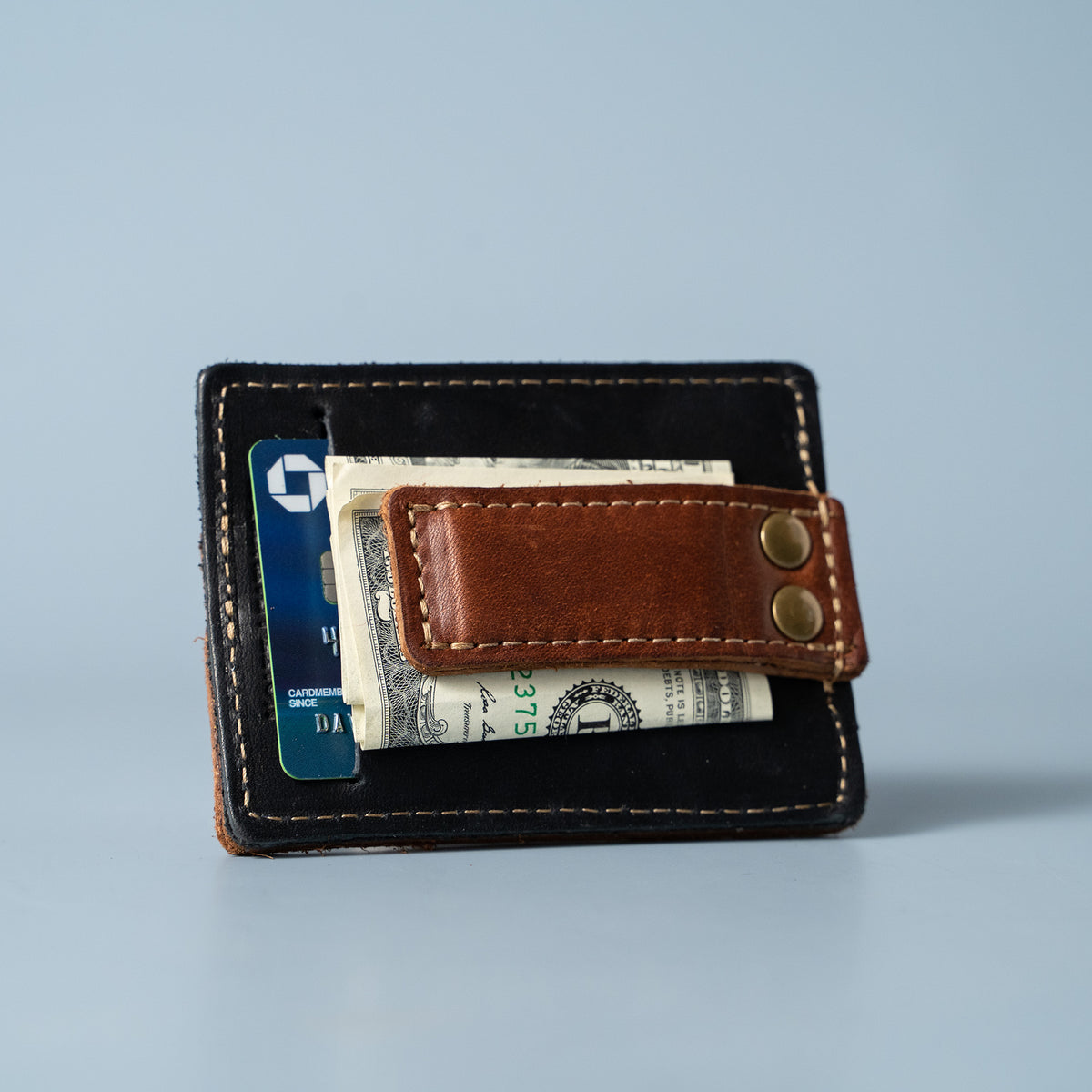 The Levi Fine Leather Horizontal Magnetic Money Clip Wallet