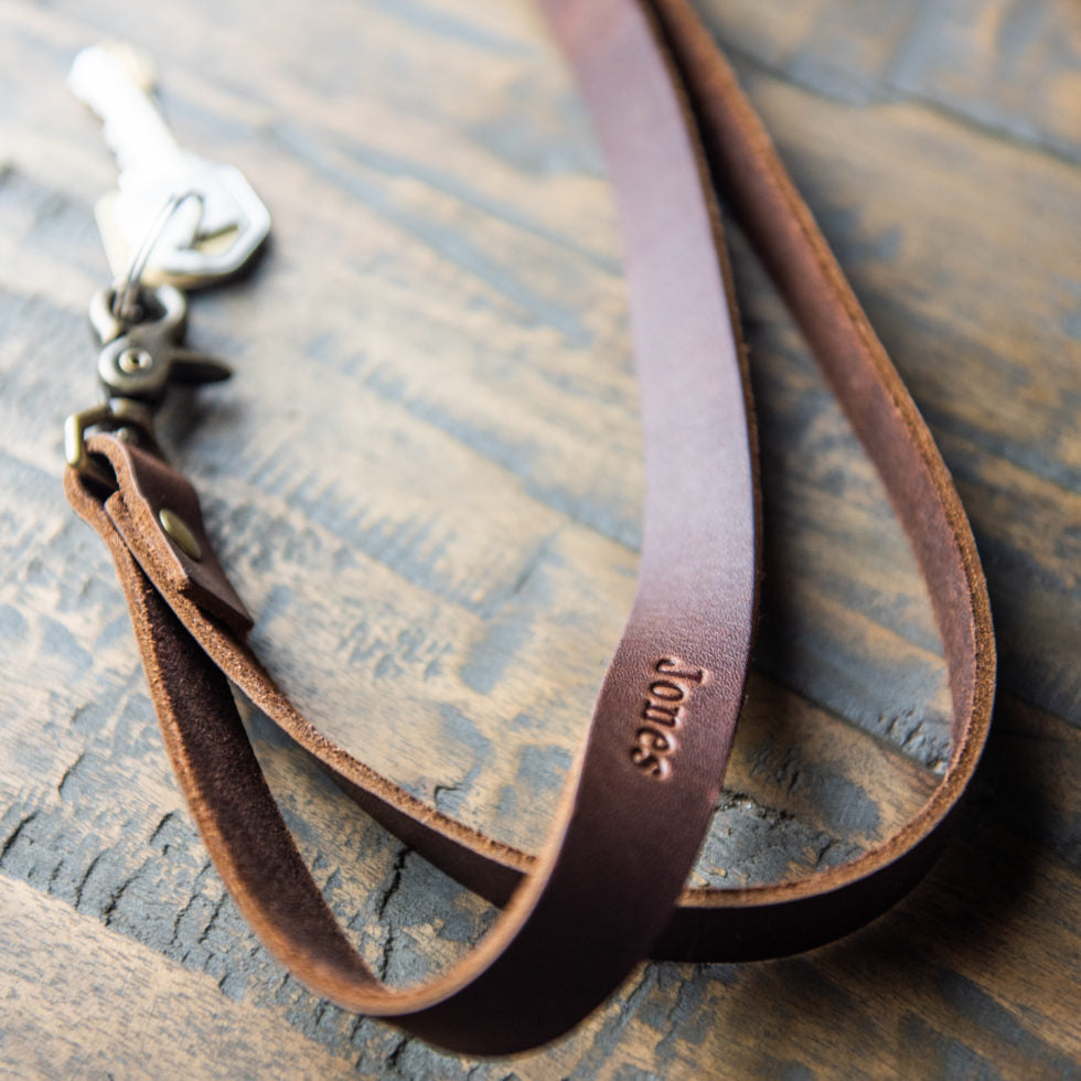 Personalized Leather Keychain Key Chain Ring - The Henry, Blackat Holtz Leather