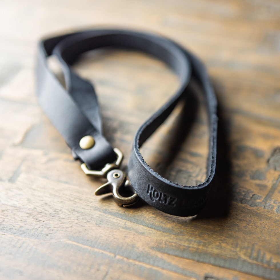 Your Logo + Our Leather - The Producer – Personalized Fine Leather Lanyard with Swivel Clip - Custom Logo and Corporate Gifting