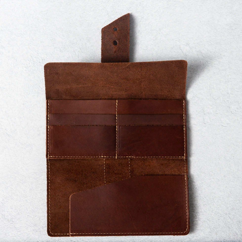 The Kelsey Fine Leather Pocketbook Wallet Large Checkbook Cover