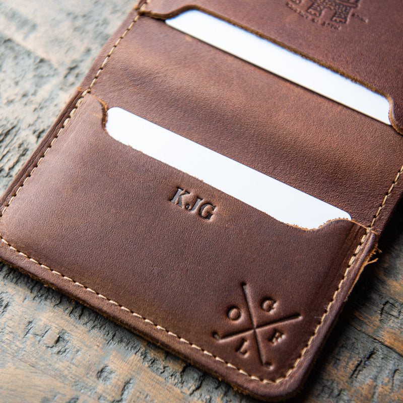 Slim Mens Wallet Bifold [Handmade] [Personalized]