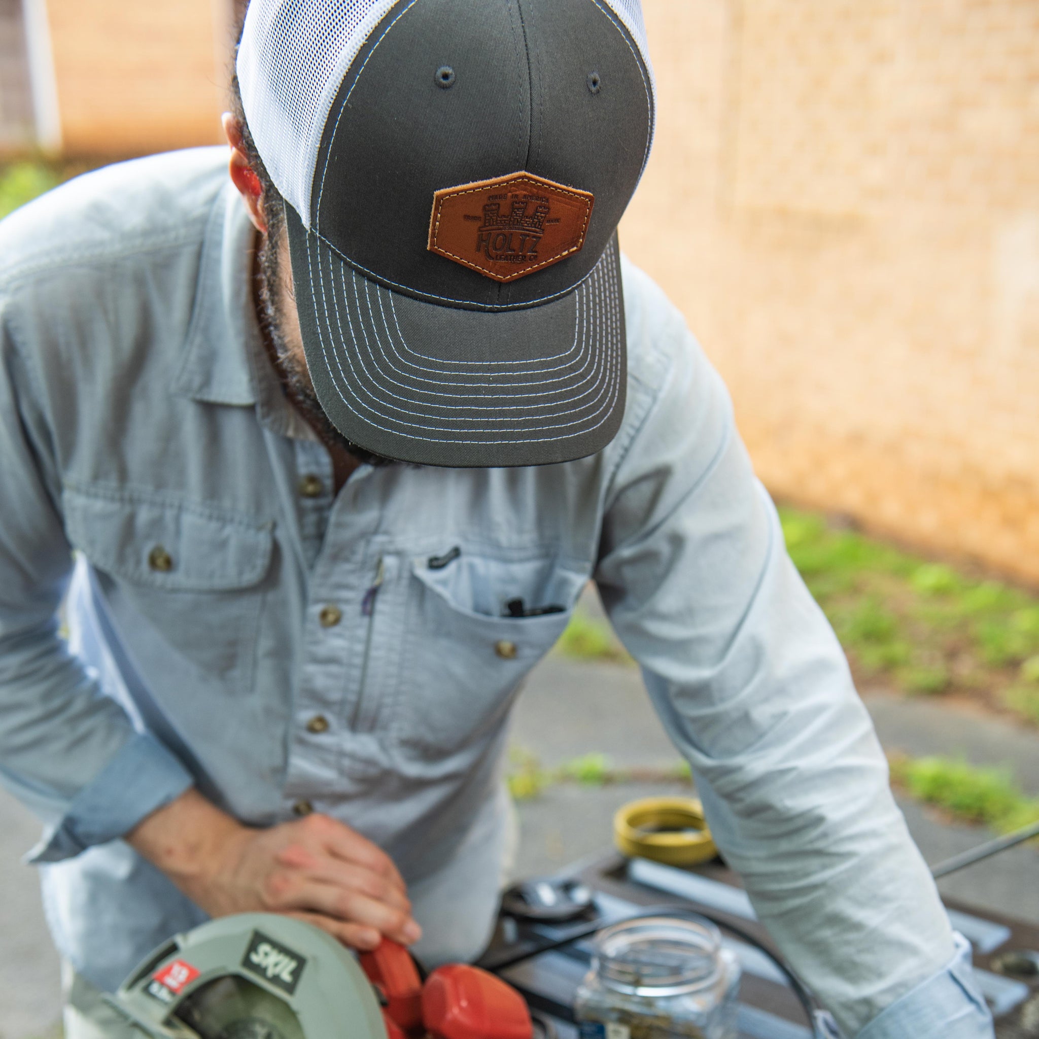 Richardson 112 Custom Trucker Leather Patch Hat - Holtz Leather