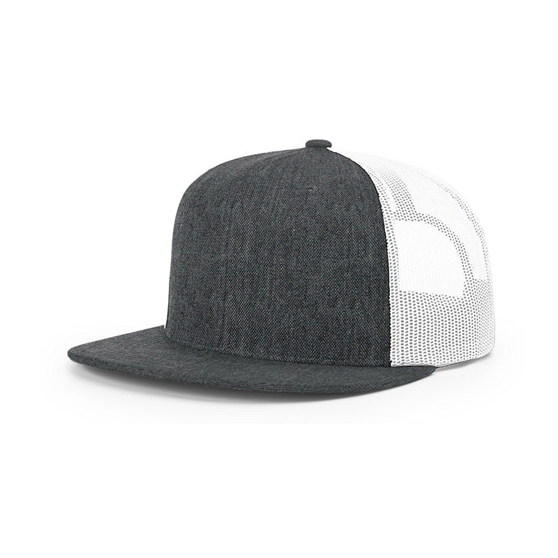 Richardson 511 Custom Leather Patch Flat Bill Trucker Hat with YOUR LOGO