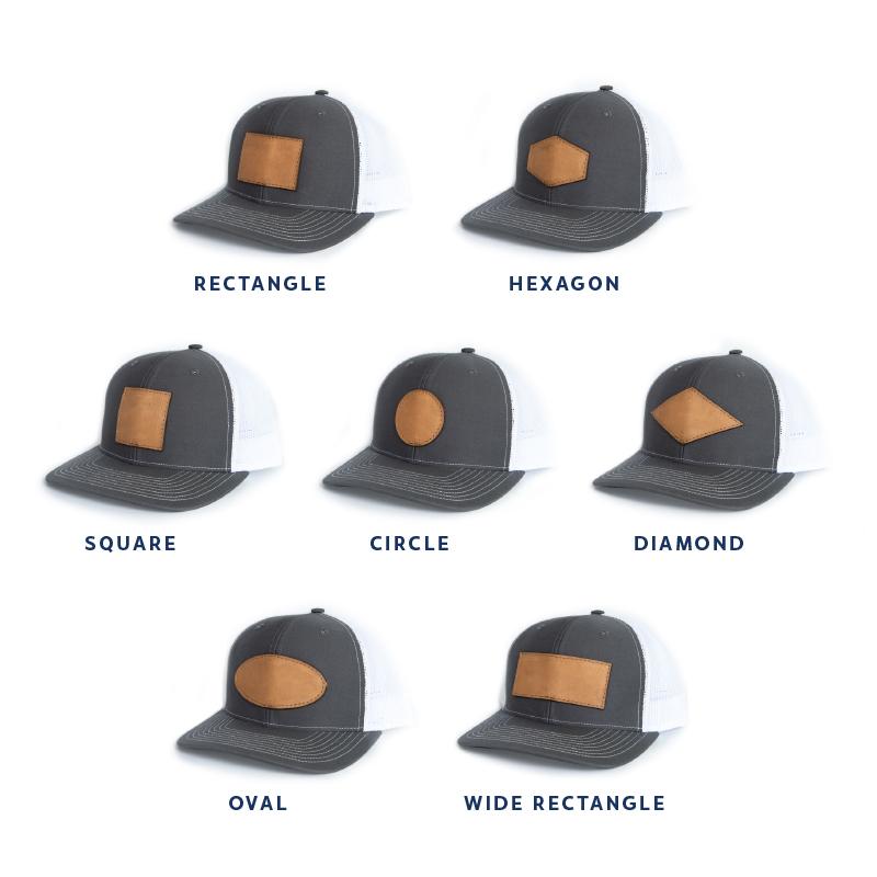 Richardson 112 Trucker Custom Leather Patch Hat with YOUR LOGO