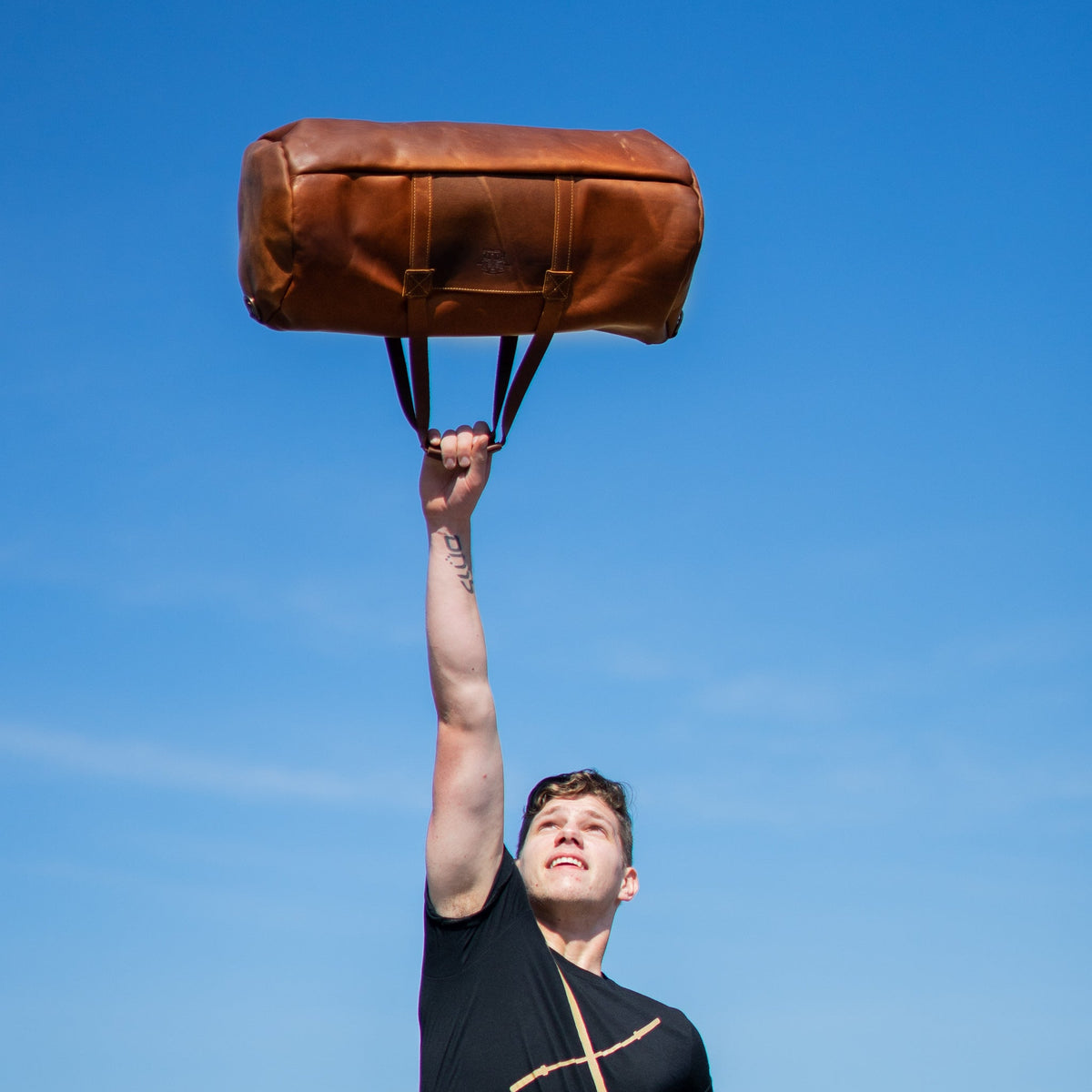 Your Logo + Our Leather - The Vintage Overnighter Bag Personalized Fine Leather Overnight Bag - Custom Logo and Corporate Gifting