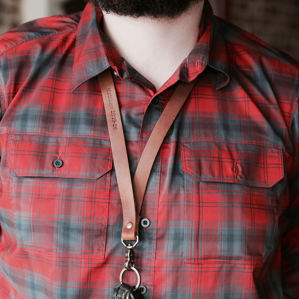 Your Logo + Our Leather - The Producer – Personalized Fine Leather Lanyard with Swivel Clip - Custom Logo and Corporate Gifting