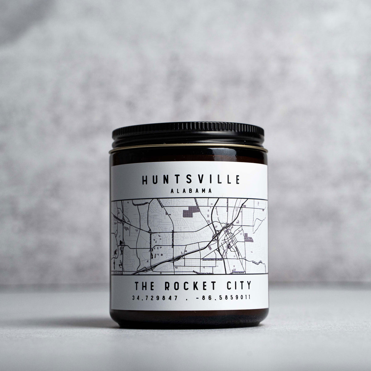Huntsville - The Rocket City- Map Candle From Coco &amp; Loco